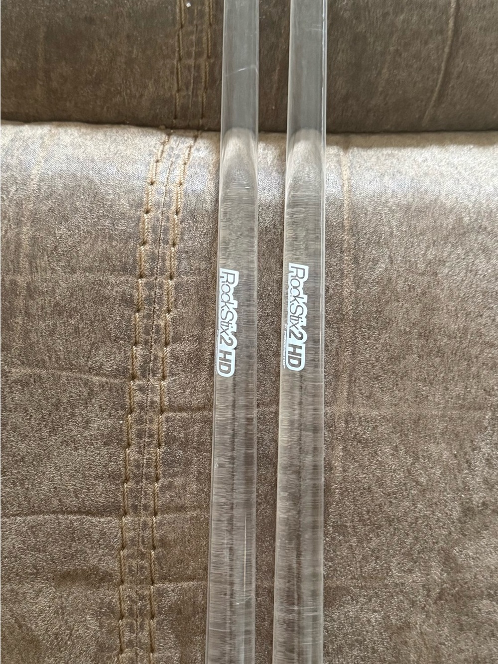 RockStix2 HD Clear Acrylic Drum Sticks - Pair